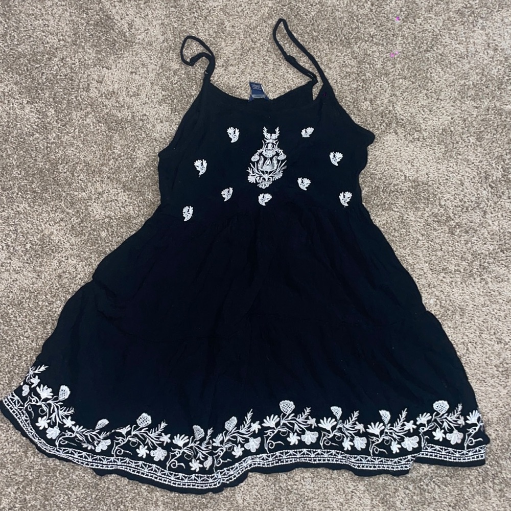 Embroidered mini dress